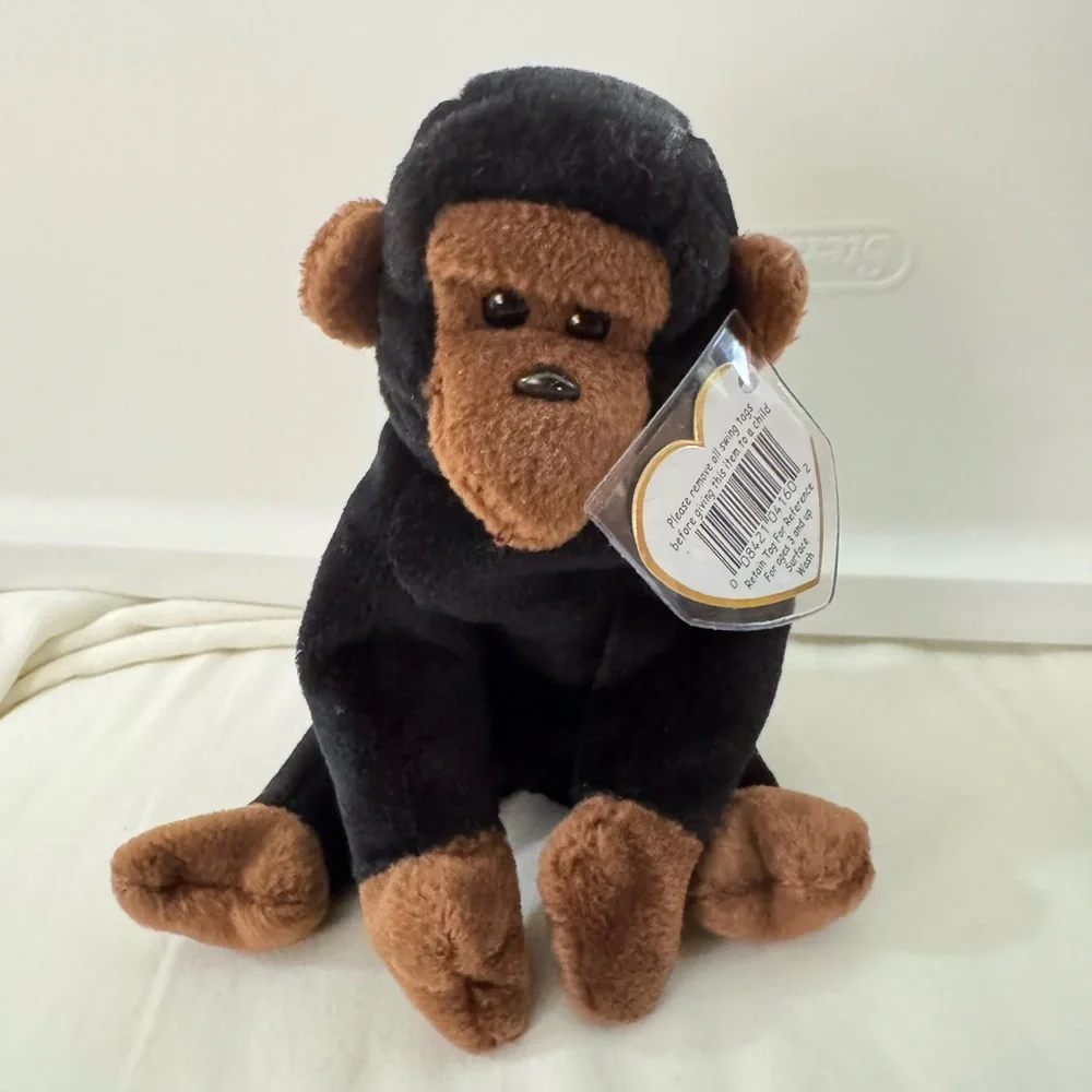 NWT Ty Beanie Baby Congo the Gorilla Black Brown 1996 Vintage 90s